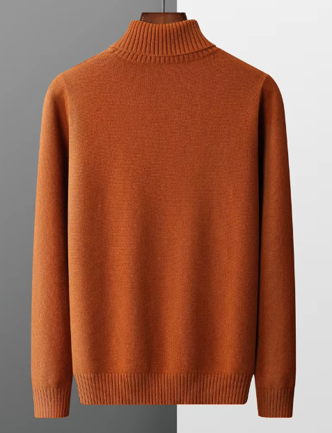 Men’s Textured Knit Mock Neck Sweater | Soft Wool Blend | Everyday Layer