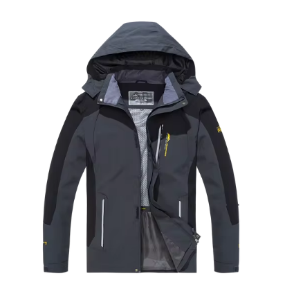 Men’s Waterproof Softshell Jacket | Fleece-Lined Outdoor Shell | Hooded Fall-Winter Layer