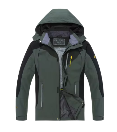 Men’s Waterproof Softshell Jacket | Fleece-Lined Outdoor Shell | Hooded Fall-Winter Layer