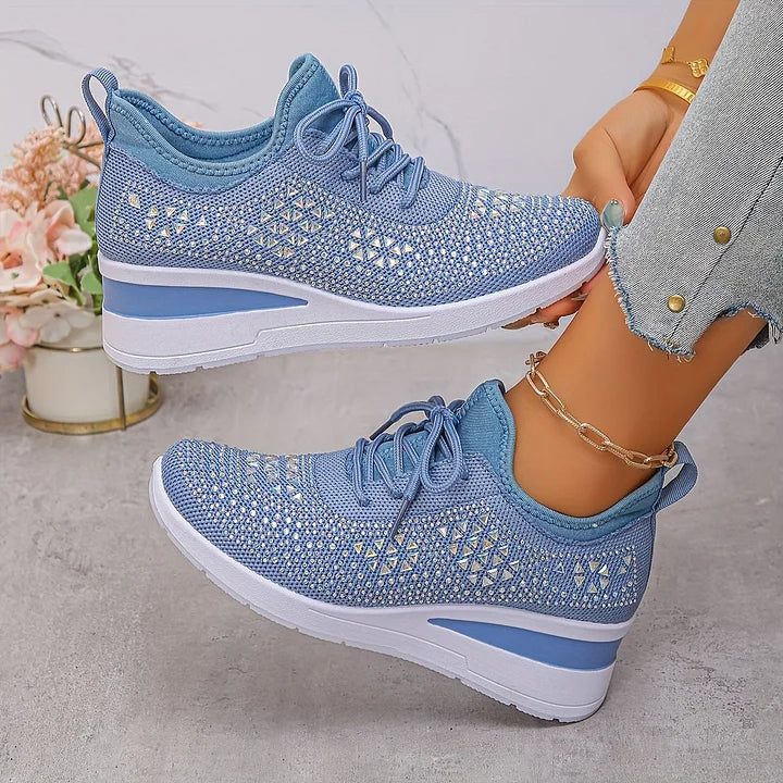 Giselle – Orthopedic sneakers with sparkling rhinestones