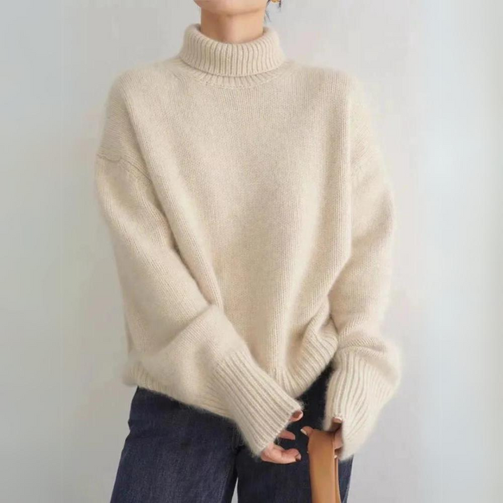 Karine - Comfortable and soft knitted turtleneck sweater