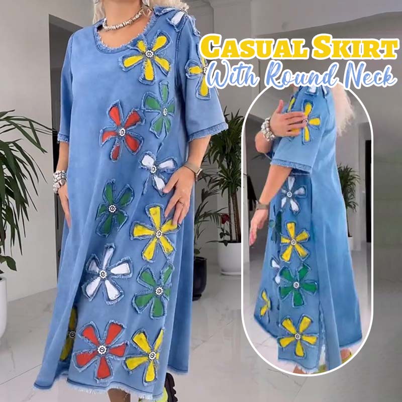 Kalena - Casual dress with round neck