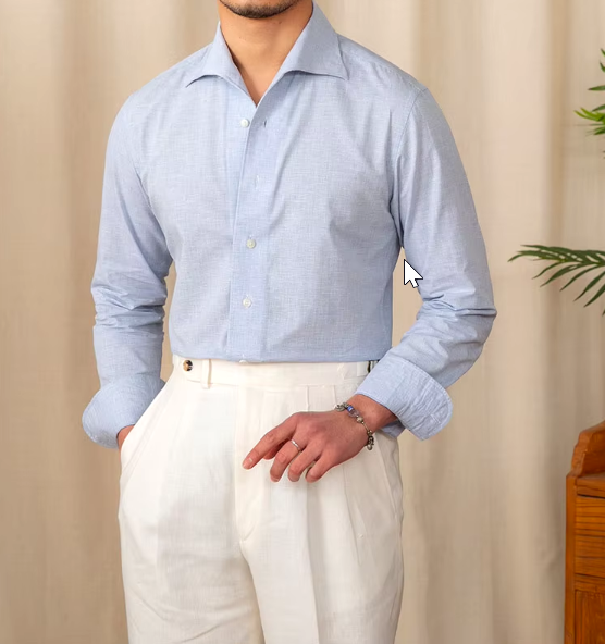 Men’s Cotton Dress Shirt | Tailored Fit | Lightweight Office Essential