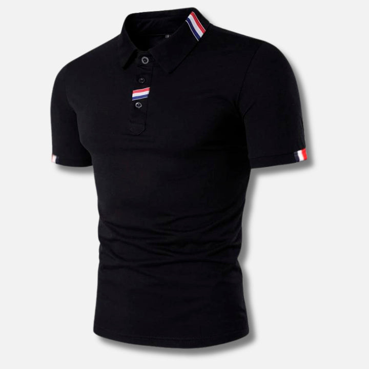 Men’s Slim Fit Polo Shirt | Stretch Cotton | Contrast Trim Collar