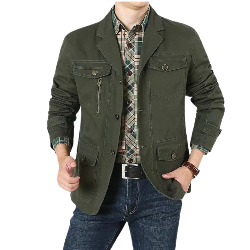 Men’s Utility Blazer Jacket with Multiple Pockets | Smart Casual Outerwear Canada