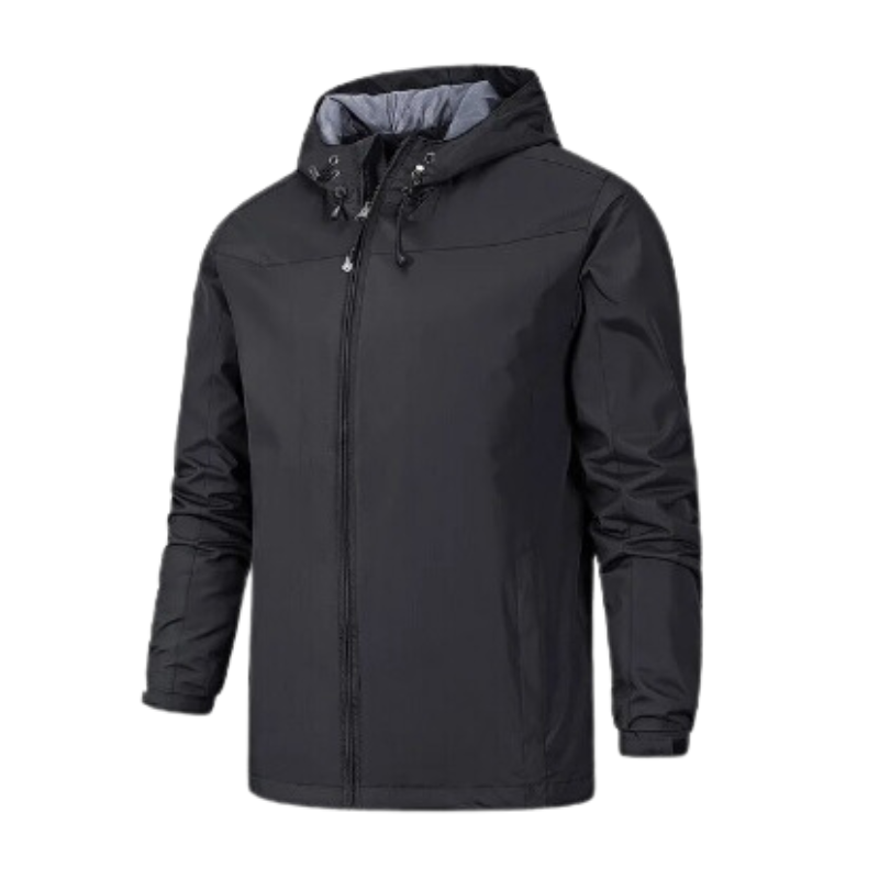 Men’s Lightweight Windbreaker Jacket | Water-Resistant Shell | Hooded Design
