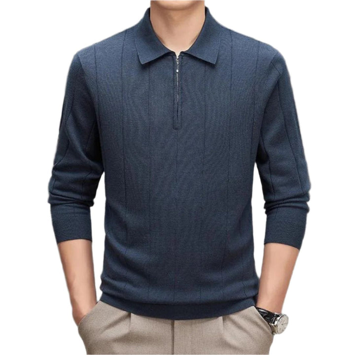Polo en maille pour homme | Pull léger à col zippé