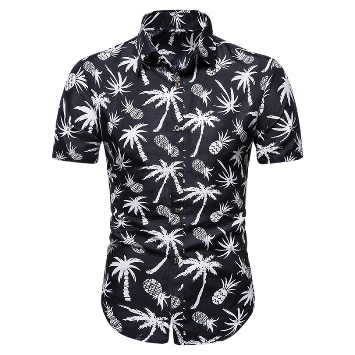 Tropical Print Short Sleeve Shirt | Lightweight Cotton | Resort Casual Fit