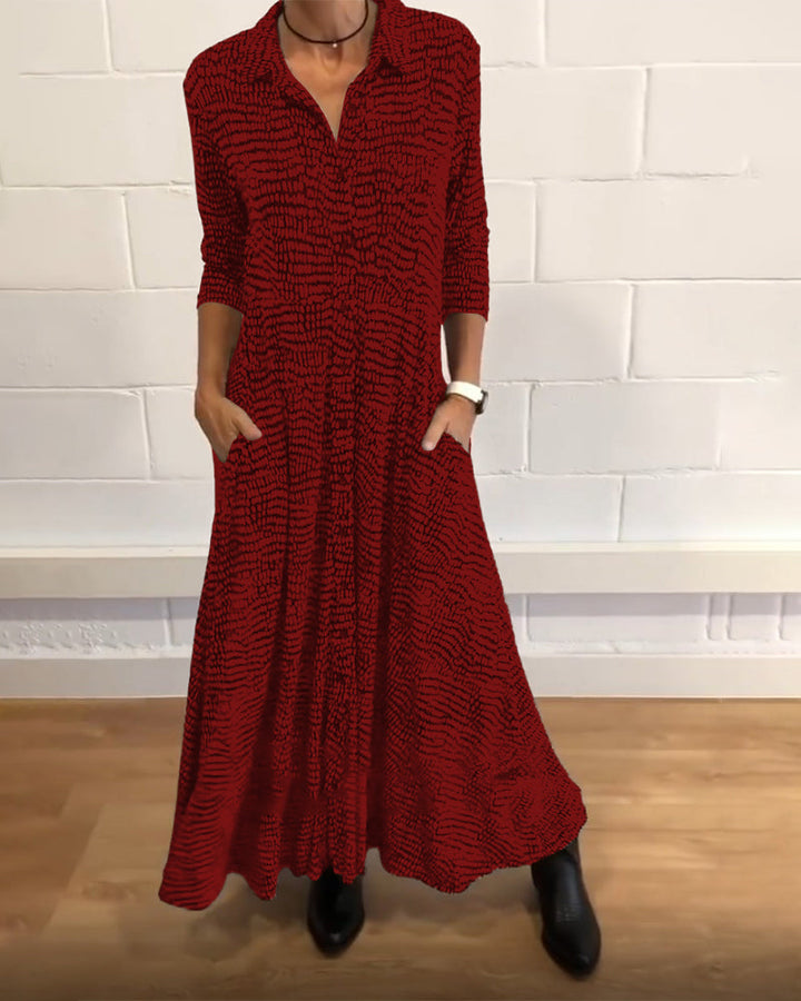 Hélène - Elegant and Bohemian Vintage Maxi Dress