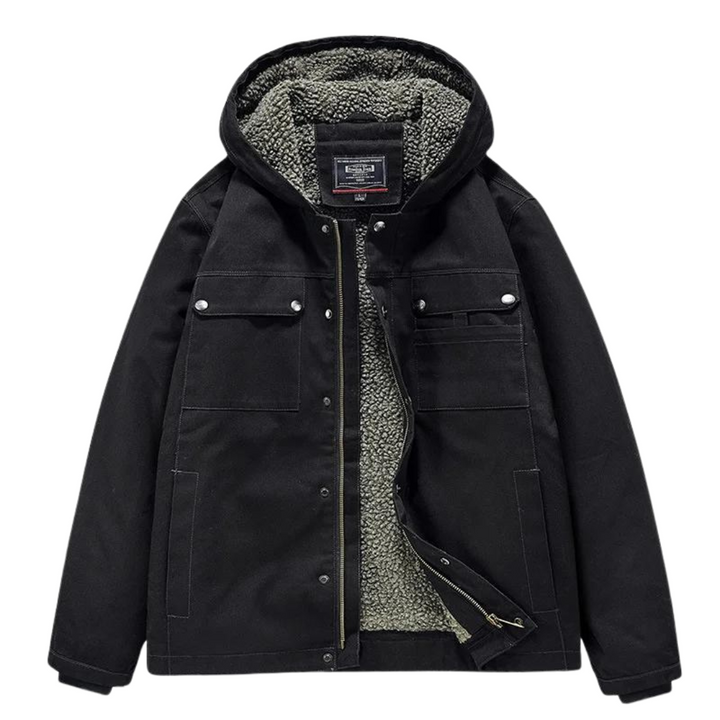 Veste utilitaire doublée sherpa | Toile épaisse | Indispensable par temps froid