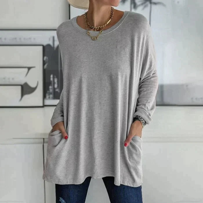 Daliah - Long Sleeve T-Shirt with Pocket