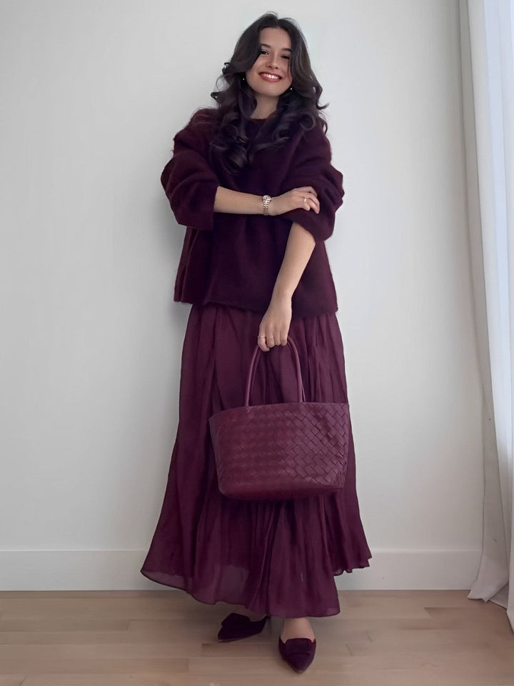 Mirjam - Oversized Mohair Blend Sweater and Skirt Set