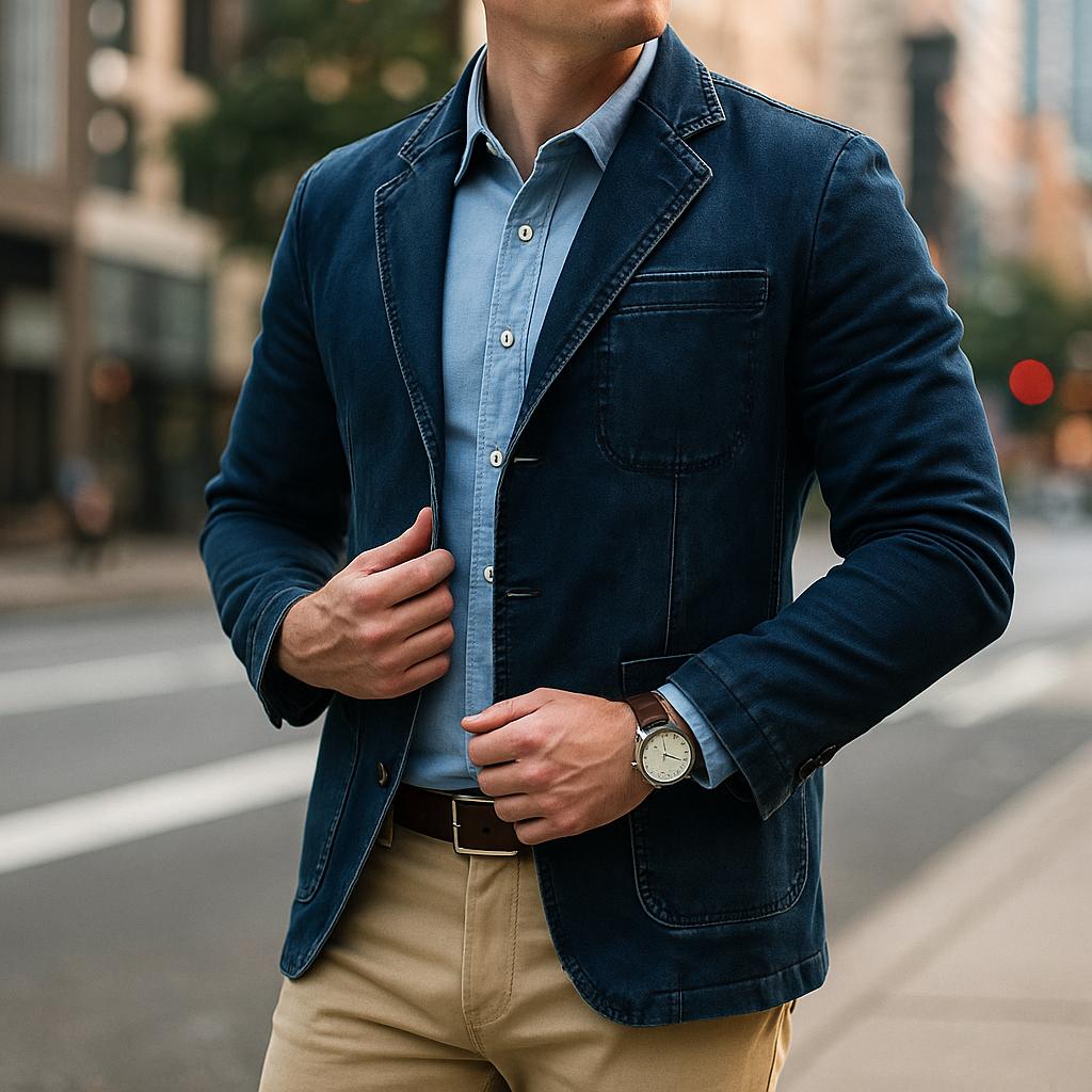 Veste blazer en velours côtelé pour homme | Coupe structurée élégante décontractée | Idéale pour le bureau en automne