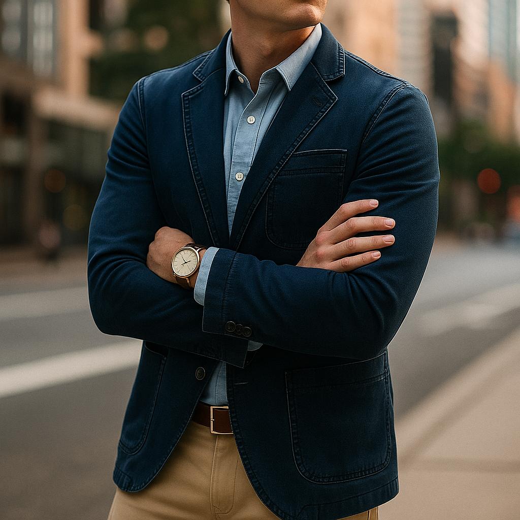 Veste blazer en velours côtelé pour homme | Coupe structurée élégante décontractée | Idéale pour le bureau en automne