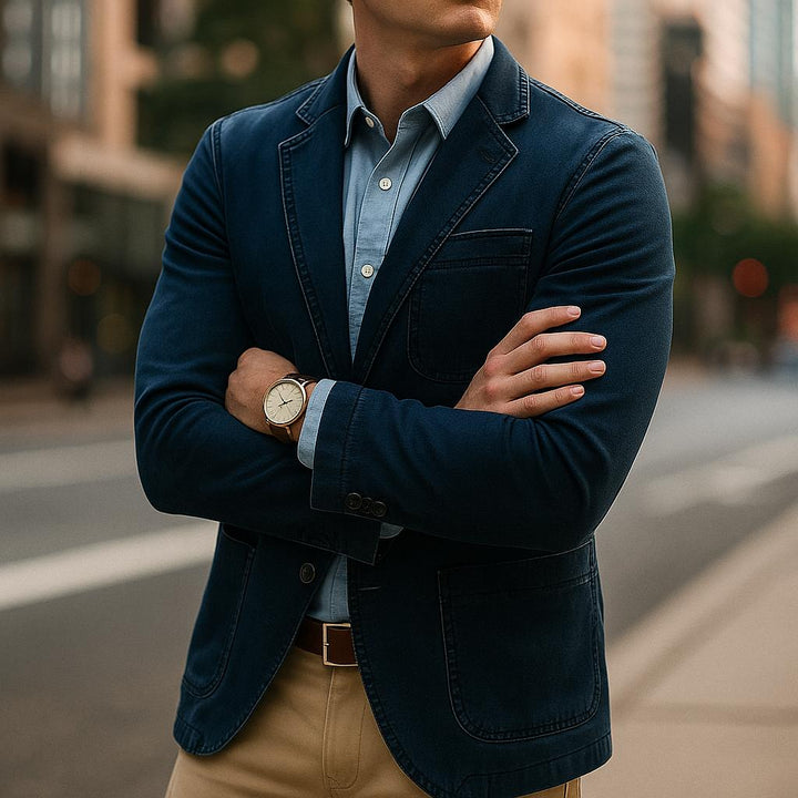 Veste blazer en velours côtelé pour homme | Coupe structurée élégante décontractée | Idéale pour le bureau en automne