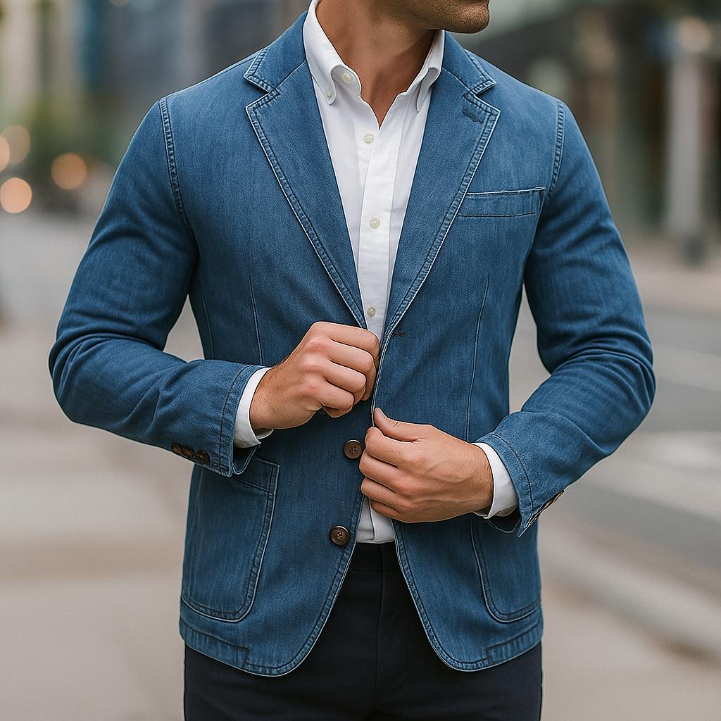Veste blazer en velours côtelé pour homme | Coupe structurée élégante décontractée | Idéale pour le bureau en automne