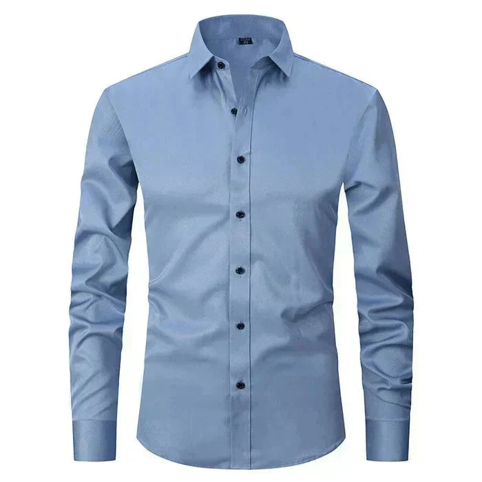 Slim Fit Dress Shirt | Button-Down Stretch Cotton | Office & Formal Essential