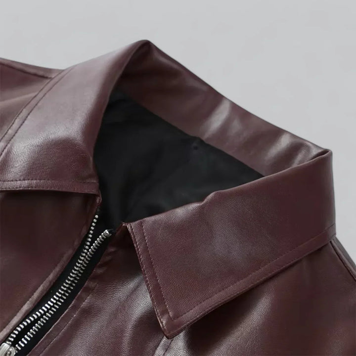 Blouson aviateur en cuir véritable pour homme | Coupe classique | Vêtement de travail quotidien Canada