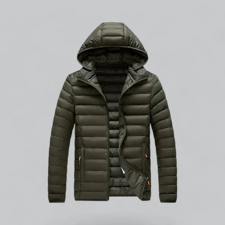 Men’s Lightweight Puffer Jacket with Hood | Insulated Winter Outerwear Canada