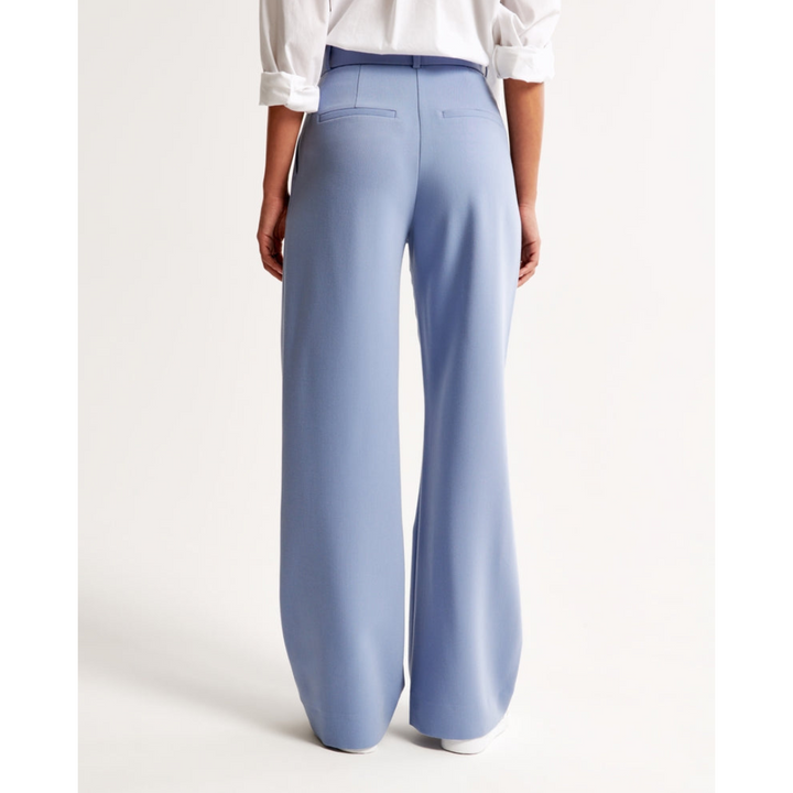 Wide-Leg Pleated Trousers | High-Rise Tailored Fit | Spring Workwear