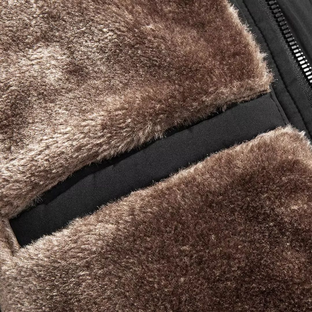 Parka imperméable à capuche pour homme | Doublure douce | Extérieur coupe-vent