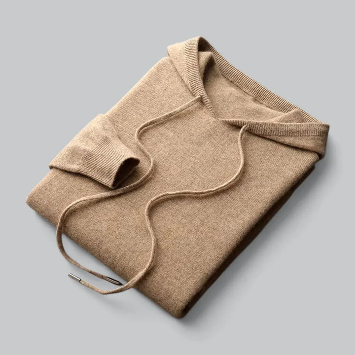 Men’s Cashmere-Blend Hoodie | Soft Knit Pullover | Premium Everyday Layer