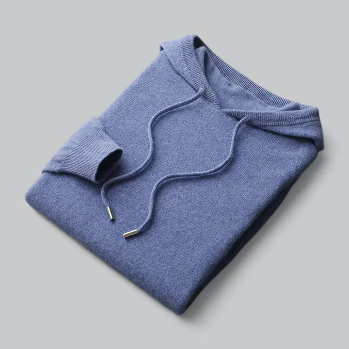 Men’s Cashmere-Blend Hoodie | Soft Knit Pullover | Premium Everyday Layer