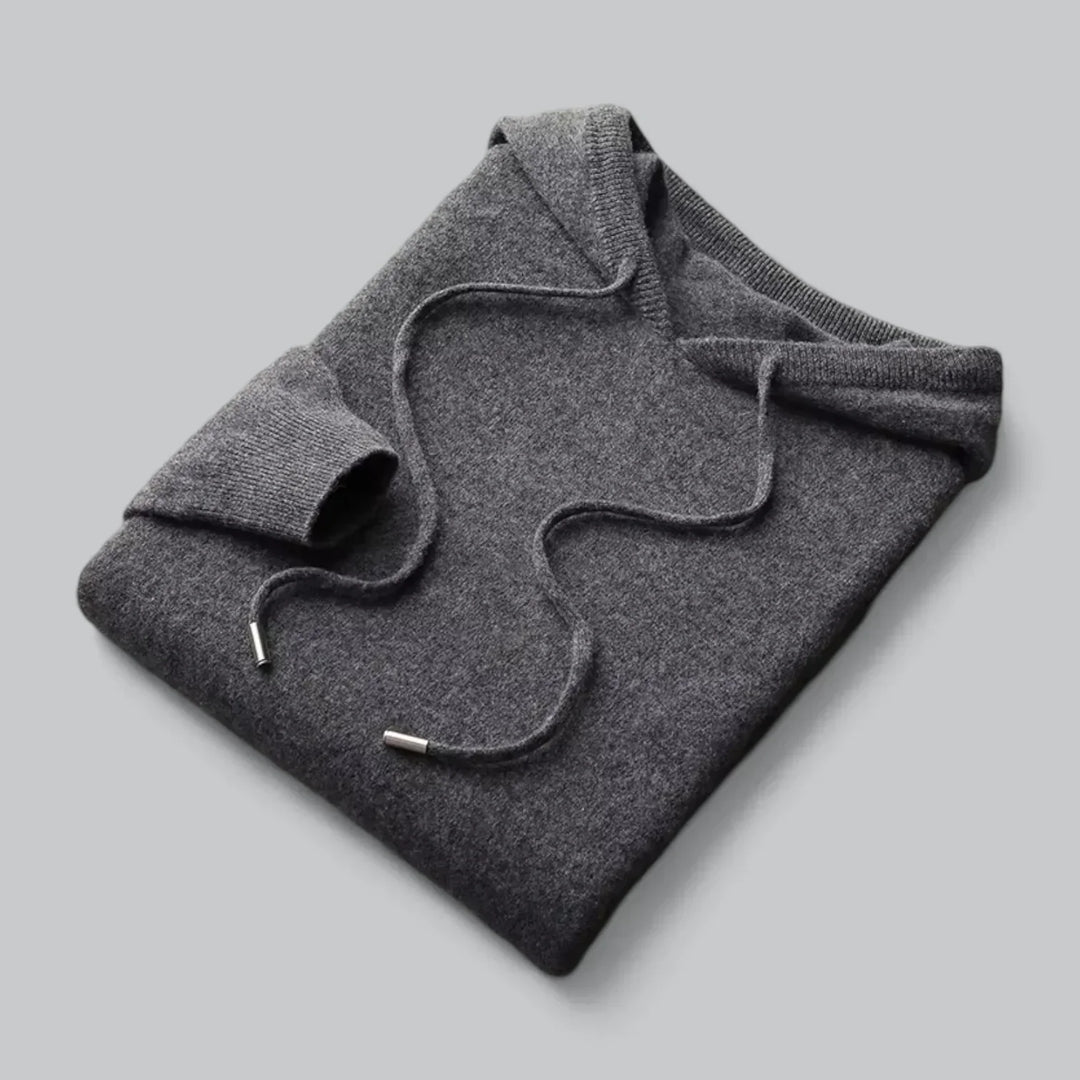 Men’s Cashmere-Blend Hoodie | Soft Knit Pullover | Premium Everyday Layer