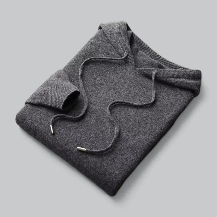 Men’s Cashmere-Blend Hoodie | Soft Knit Pullover | Premium Everyday Layer
