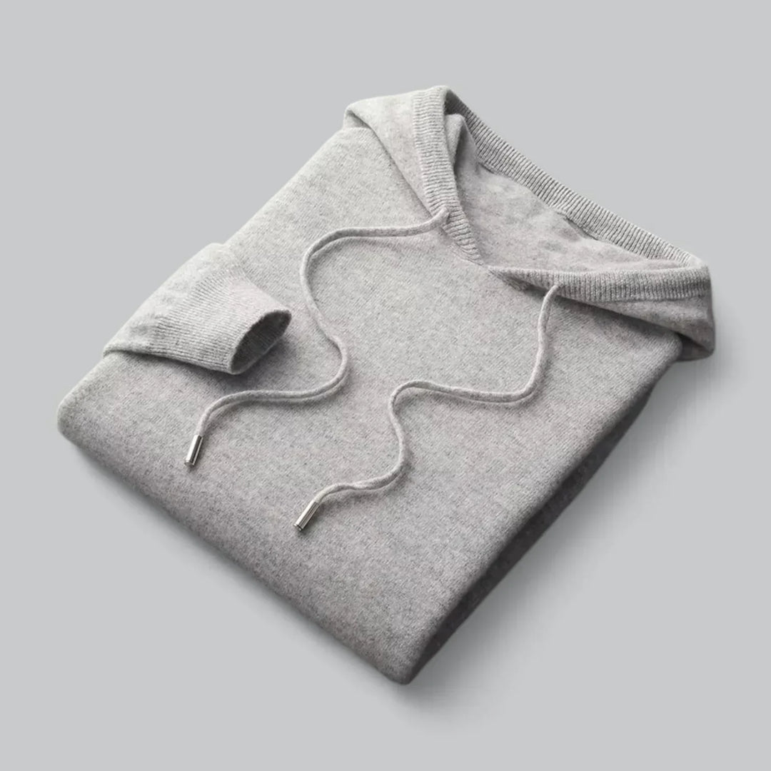 Men’s Cashmere-Blend Hoodie | Soft Knit Pullover | Premium Everyday Layer
