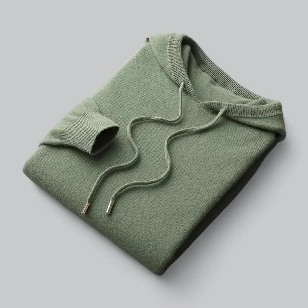 Men’s Cashmere-Blend Hoodie | Soft Knit Pullover | Premium Everyday Layer