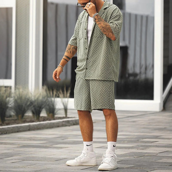 Men's Matching Shirt & Shorts Set | Lightweight Woven Co-Ord | Summer Streetwear