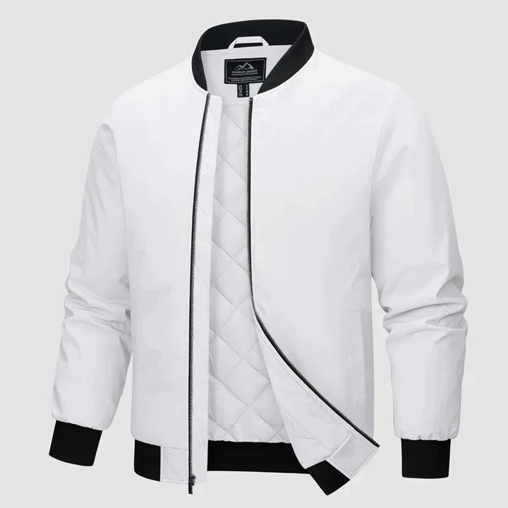 Blouson aviateur matelassé pour homme | Finitions côtelées | Veste légère idéale pour l'automne