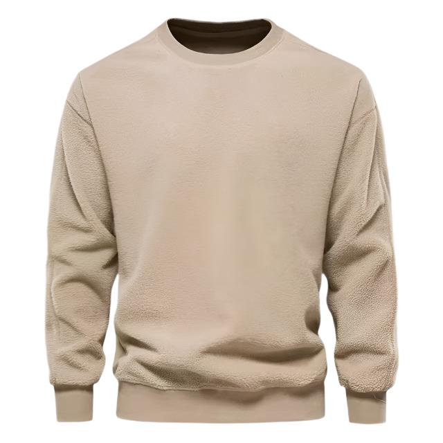Men’s Fleece Crewneck Sweatshirt | Soft Textured Pullover | Everyday Casual Layer
