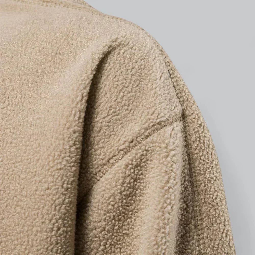 Men’s Fleece Crewneck Sweatshirt | Soft Textured Pullover | Everyday Casual Layer