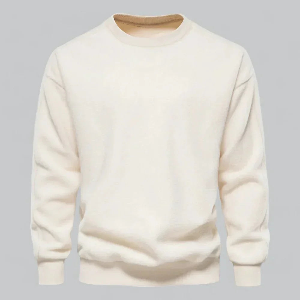 Men’s Fleece Crewneck Sweatshirt | Soft Textured Pullover | Everyday Casual Layer