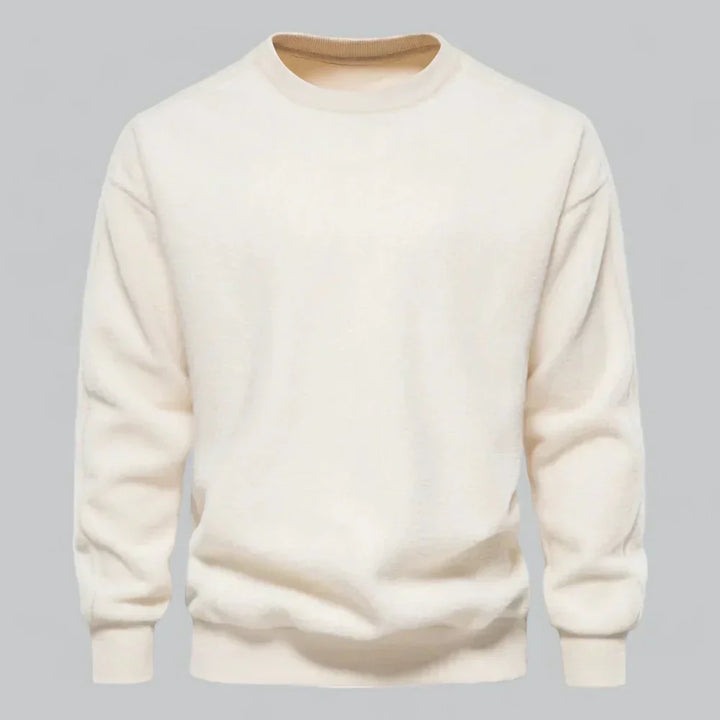 Men’s Fleece Crewneck Sweatshirt | Soft Textured Pullover | Everyday Casual Layer