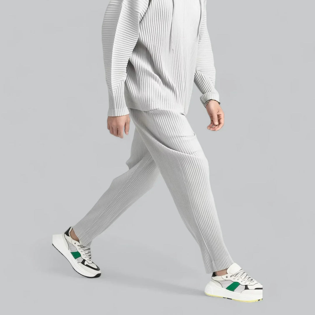 Men’s Ribbed Lounge Set | Relaxed Fit Pullover & Pants | Soft Knit Two-Piece