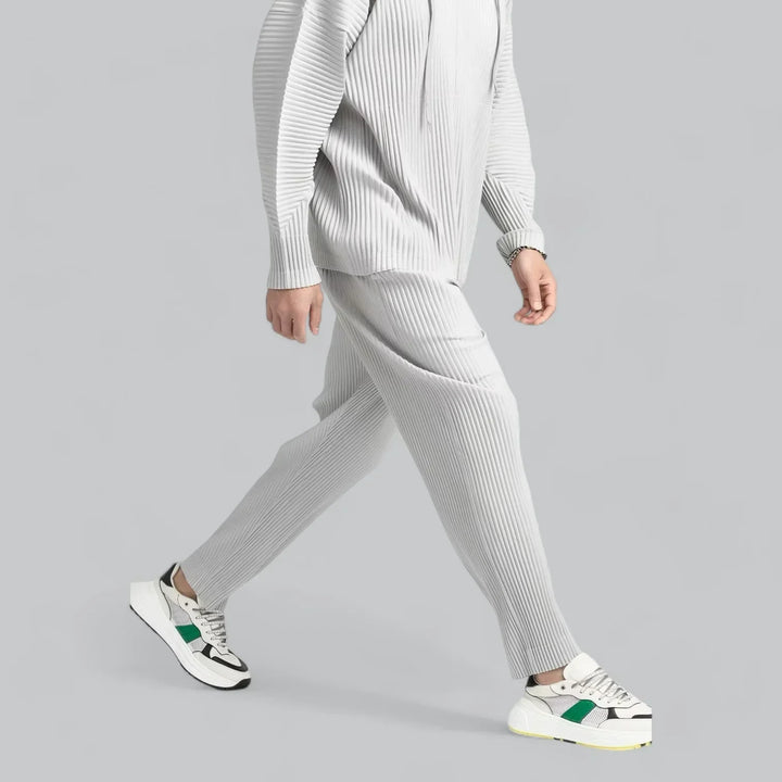 Men’s Ribbed Lounge Set | Relaxed Fit Pullover & Pants | Soft Knit Two-Piece