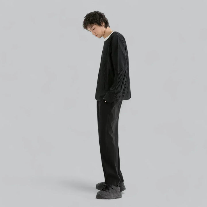 Men’s Ribbed Lounge Set | Relaxed Fit Pullover & Pants | Soft Knit Two-Piece