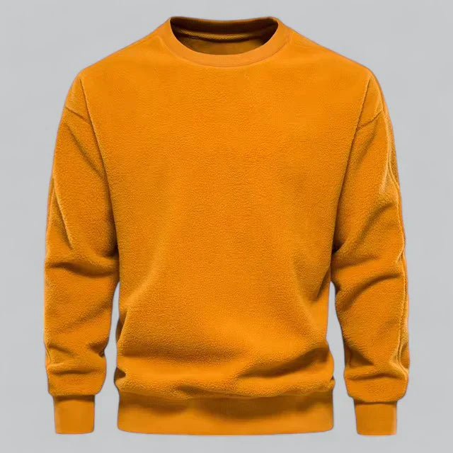 Men’s Fleece Crewneck Sweatshirt | Soft Textured Pullover | Everyday Casual Layer