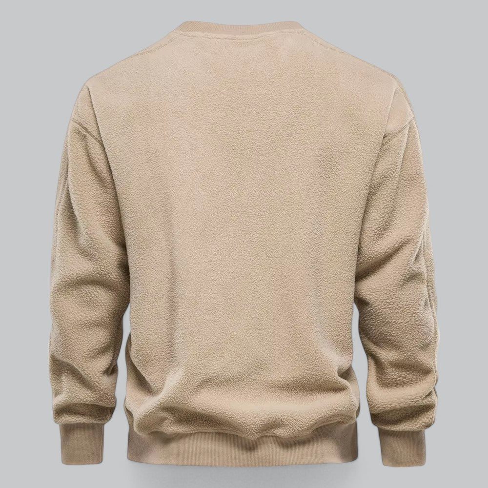 Men’s Fleece Crewneck Sweatshirt | Soft Textured Pullover | Everyday Casual Layer