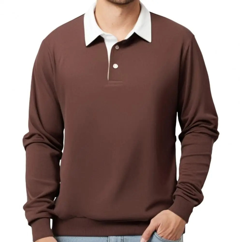 Mark - Men’s Long Sleeve Polo Sweatshirt