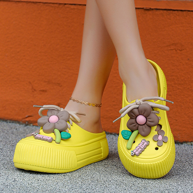 Auralie - Breathable Floral Decor Slippers