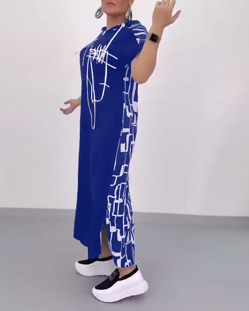 Ilana - Contrasting Maxi Dress with Zipper