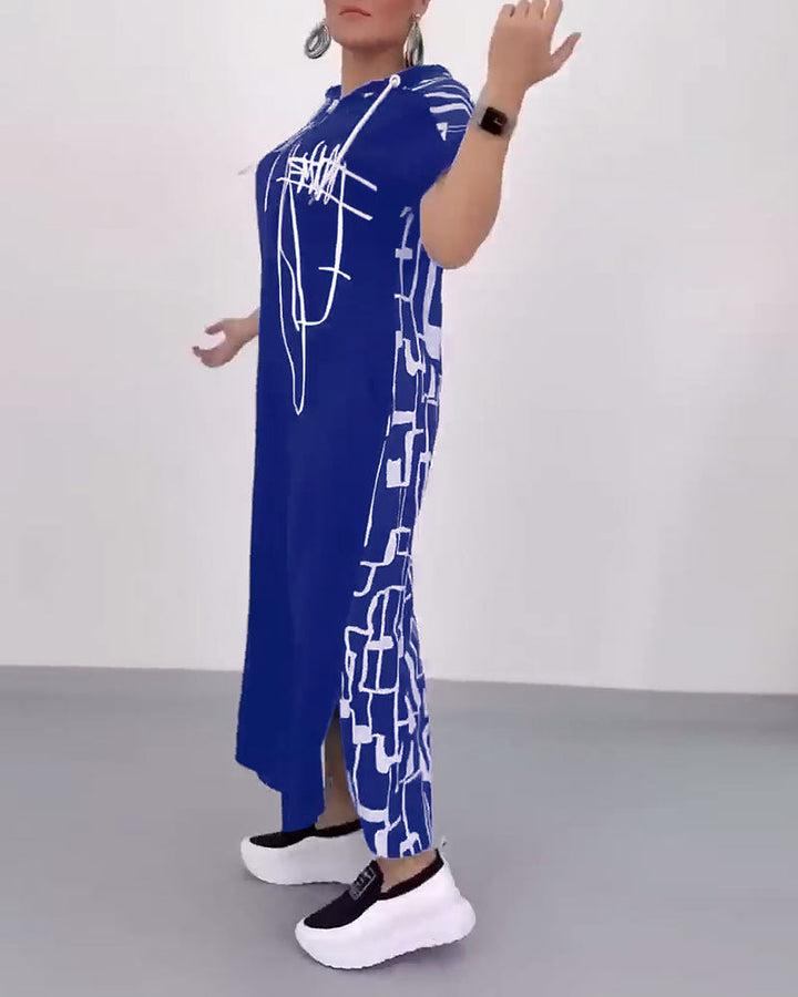 Ilana - Contrasting Maxi Dress with Zipper
