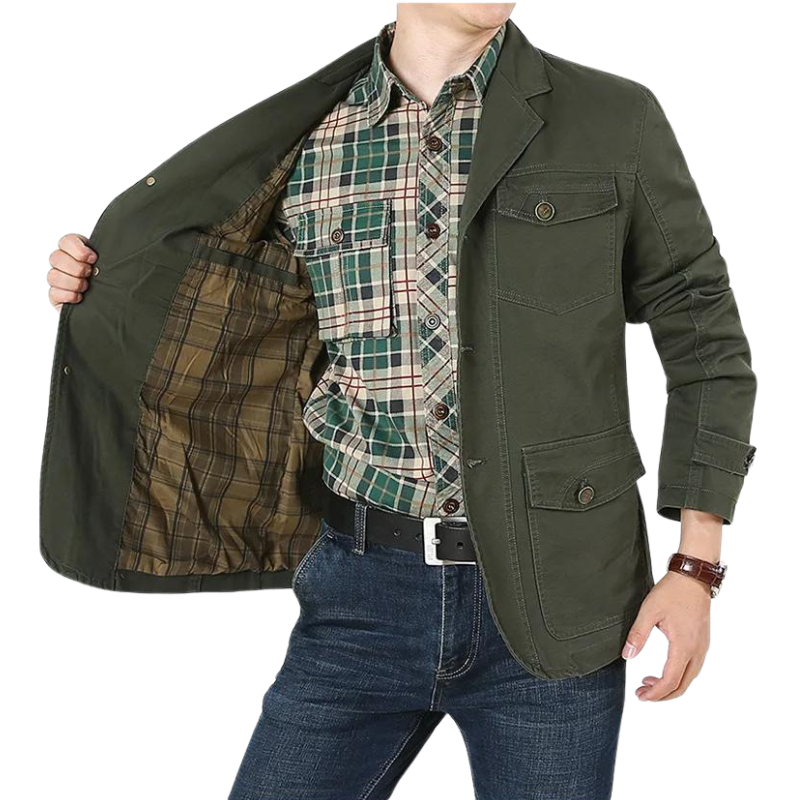 Men’s Utility Blazer Jacket with Multiple Pockets | Smart Casual Outerwear Canada