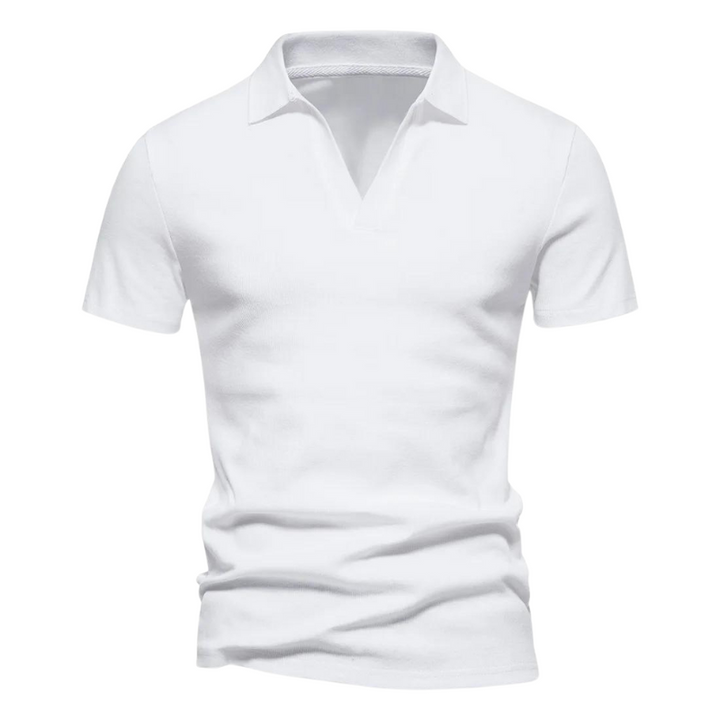 Men’s Stretch Knit Polo Shirt | Soft Slim Fit Collared Tee | Casual Summer Top