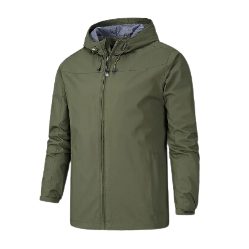 Men’s Lightweight Windbreaker Jacket | Water-Resistant Shell | Hooded Design