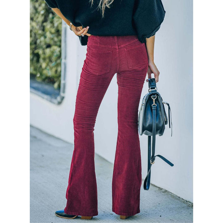 Corduroy Flare Pants | High-Rise Stretch Fit | Retro Everyday Style